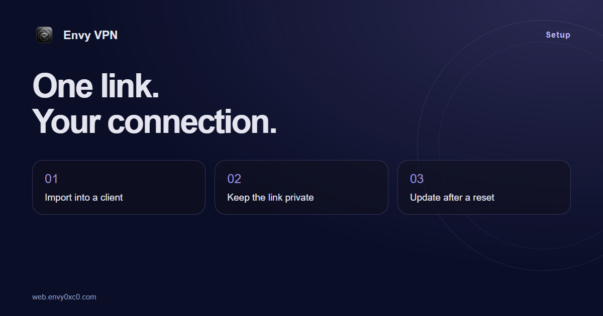 VPN subscription link: how to use and refresh it